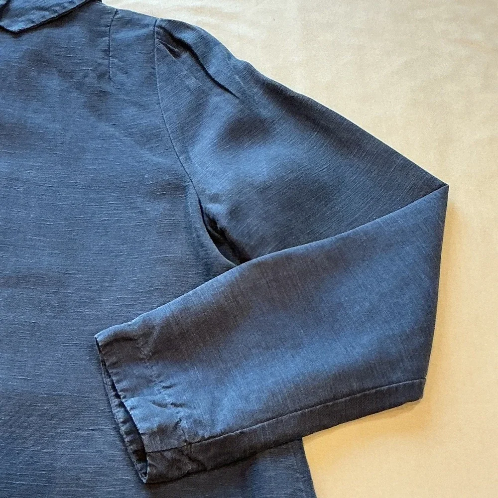 Prairie Underground | Lyocel/Linen Blend Made in USA Hidden Buttons Coat Sz‎ S